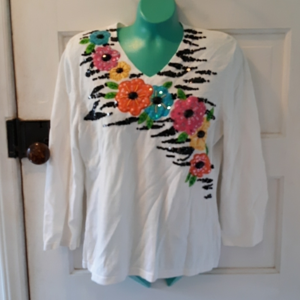 Jack B. Quick Medium Sequins Sweater - image 1